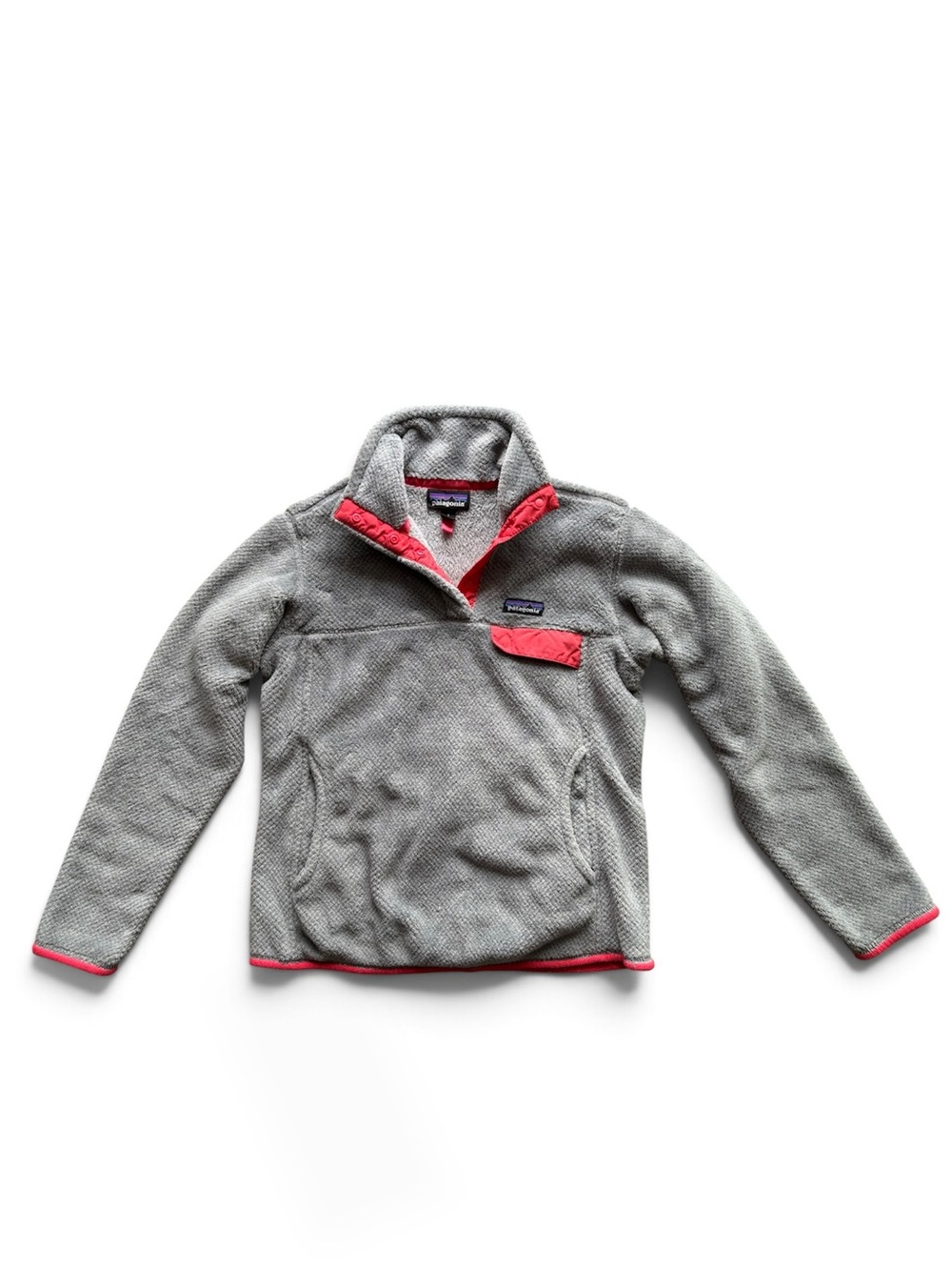 Patagonia Women’s Retool Snap T Fleece Pullover Jacket Grey Sz S Winter Fall